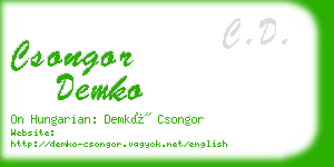 csongor demko business card